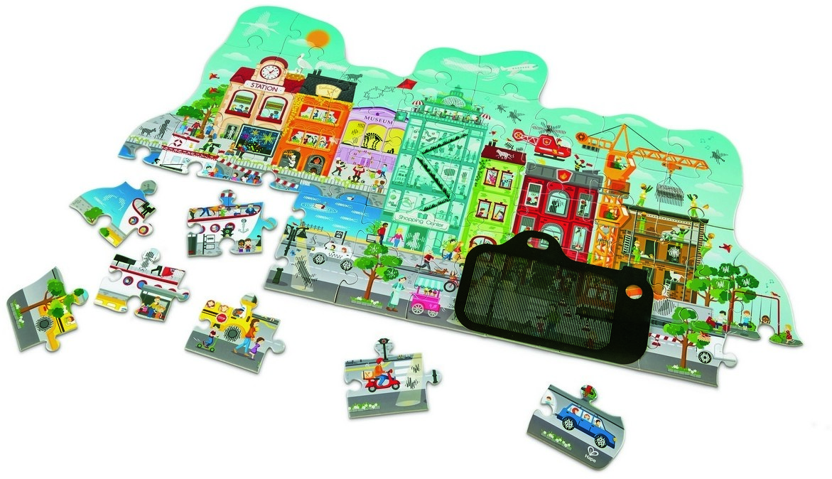 HaPe Puzzle Animowane miasteczko w ruchu, 49 elementów