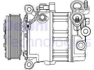 DELPHI Kompresor, klimatyzacja CS20512 CS20512