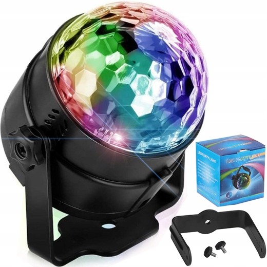 Kula Disco Projektor Dyskotekowy Reflektor Led Rgb