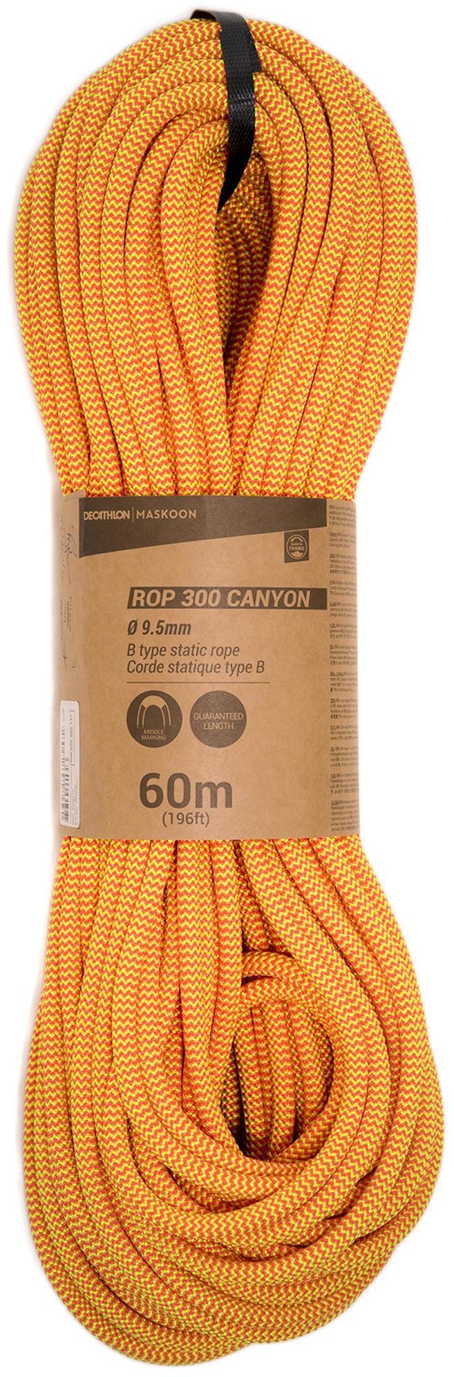 MASKOON Lina półstatyczna do kanioningu typ B 9,5 mm x 60 m Unisex