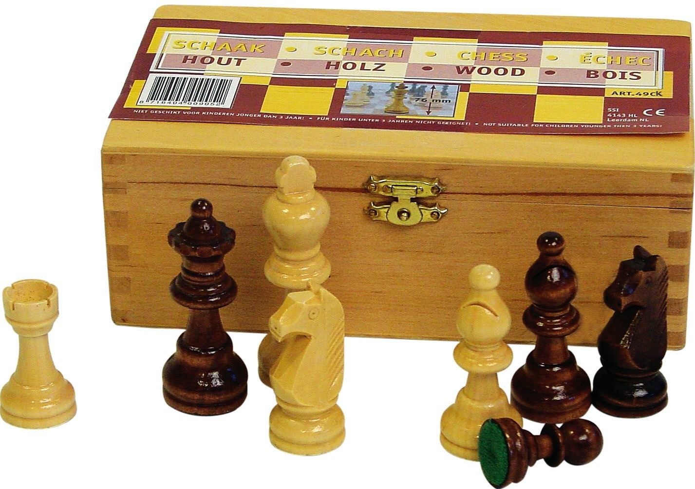 Figury pionki szachowe Abbey Game 83mm 49CK-ASS