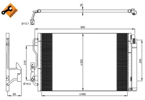 NRF Chłodnica klimatyzacji - skraplacz 35970