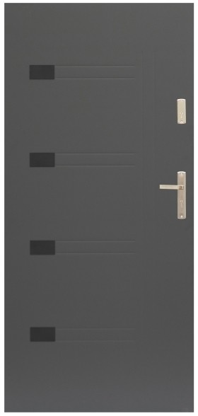 Drzwi zewnętrzne Prado 90 lewe antracyt D/T55/P/A/80L