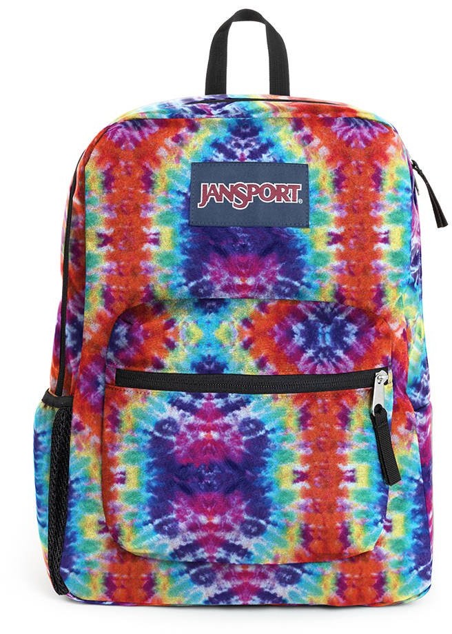 JanSport Plecak dzienny Cross Town - red / multi hippie days EK0A5BAIN661