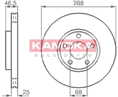 KAMOKA Tarcza hamulcowa 103640