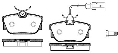 RoadHouse Zestaw klocków hamulcowych, hamulce tarczowe 2767.01
