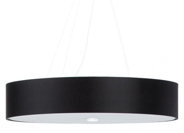Sollux Lighting Abażurowa LAMPA wisząca materiałowa OPRAWA zwis okrągły czarny SL804