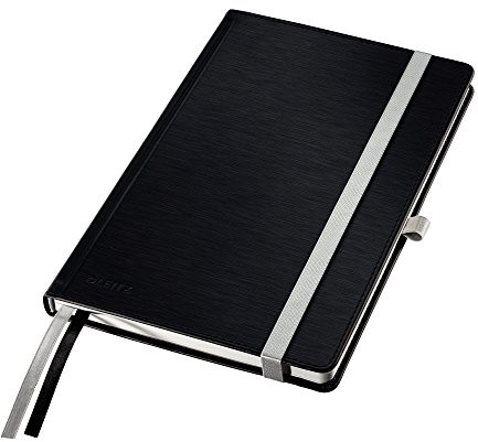 Leitz Style 44850094 notatnik, twarda oprawa, format A5, w linie, kolor satynowa czerń 44850094