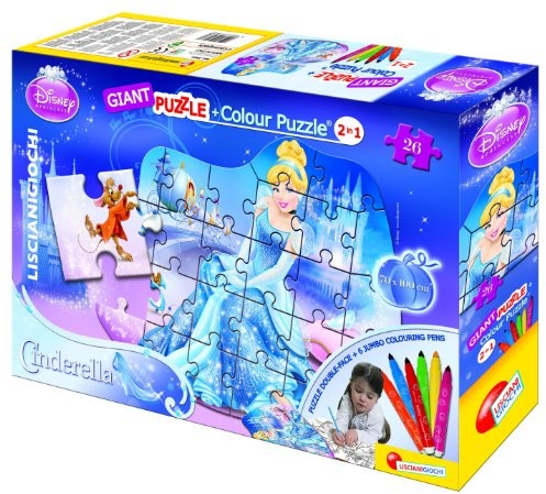 Unbekannt Lisciani puzzle gry Color Plus Riesen Silhouette Cinderella 39838