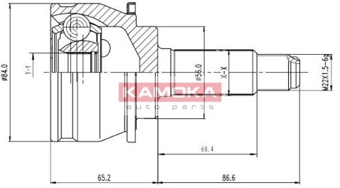 KAMOKA Zestaw przegubu, półoś napędowa 6458