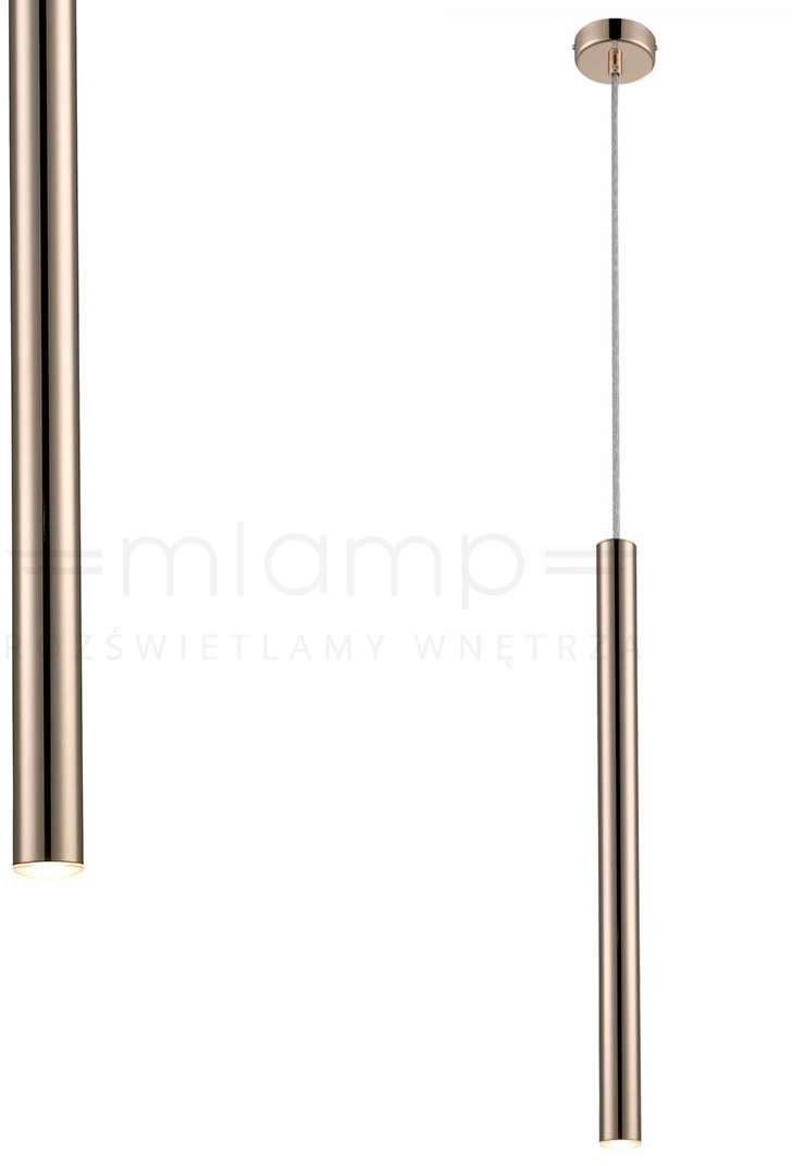 Zuma Line LAMPA wisząca LOYA P0461-01A-F7F7 minimalistyczna OPRAWA zwis LED 5W tuba sopel złoty P0461-01A-F7F7