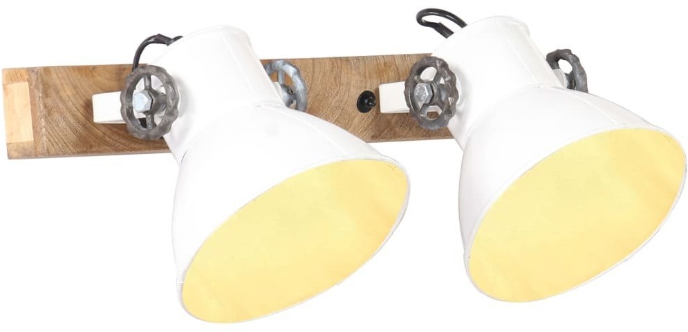 VidaXL Industrialna lampa ścienna, biała, 45x25 cm, E27 320518  VidaXL