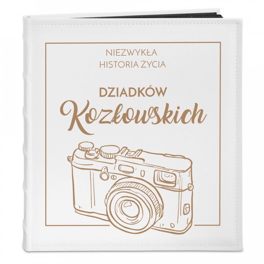 NA Murrano Album Zdjęcia GRAWER Retro Aparat Prezent ALB-SC-WH-CO2-025