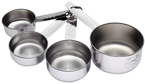 Kitchen Craft kubek z miarką ze stali nierdzewnej, 4 sztuki KCCUPSET