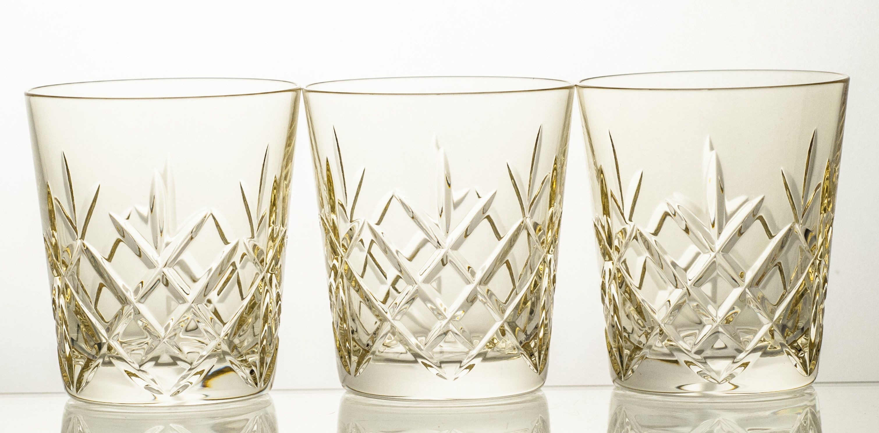 Crystaljulia Szklanki kryształowe do whisky 3 sztuki kolorowe 14990