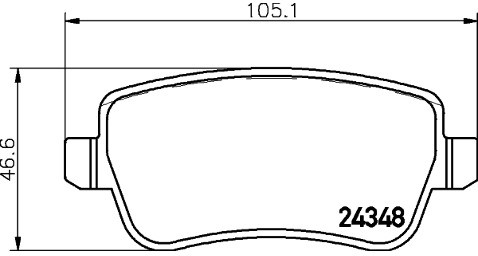 Mintex Zestaw klocków hamulcowych, hamulce tarczowe MDB2800