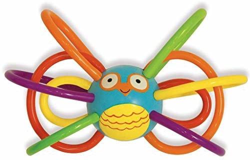 Manhattan Toy Zoo grzechotka sowa i sensoryczny pierścień do zagryzania