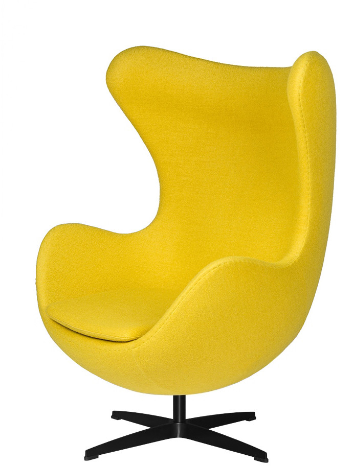 King Home Fotel 83x107x72cm Egg musztardowy/czarny JH-026.MUSZTARDA.21B