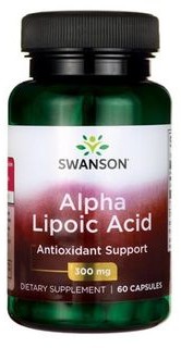 SWANSON Health Ala Kwas Alfa Liponowy Alpha Lipoic Acid 300mg 60 Kapsułek
