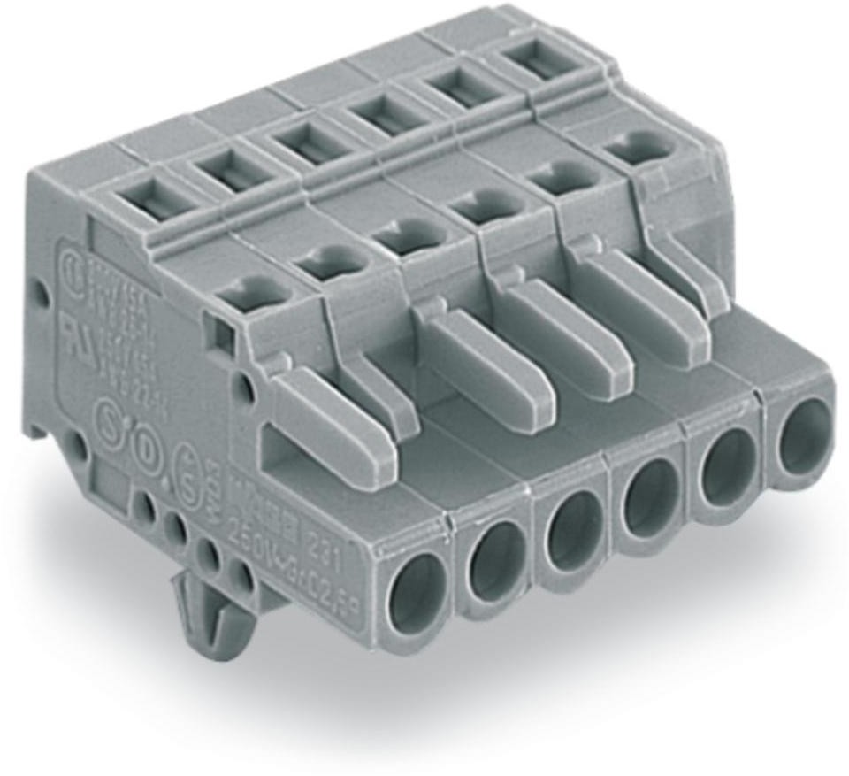 WAGO Obudowa żeńska na kabel WAGO 231-108/008-000 Ilośc pinów 8 Raster 5 mm 50 szt 231-108/008-000