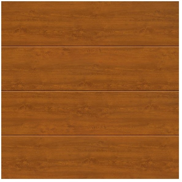 Brama garażowa segmentowa 2500 x 2125 mm złoty dąb L z napędem Isomatic