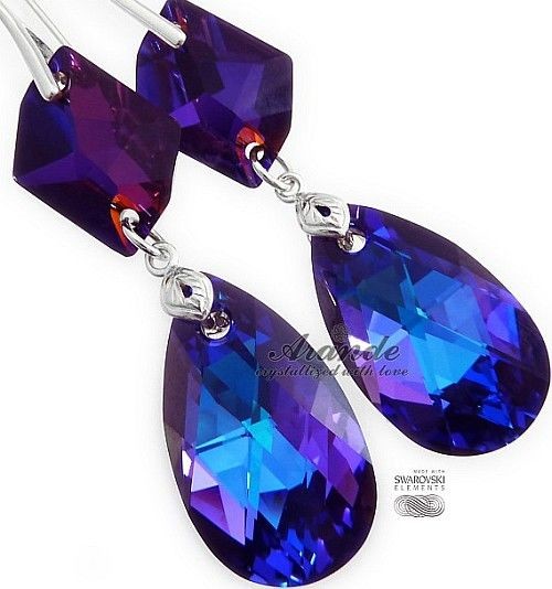 Swarovski Piękne Długie Kolczyki Helio 28+20