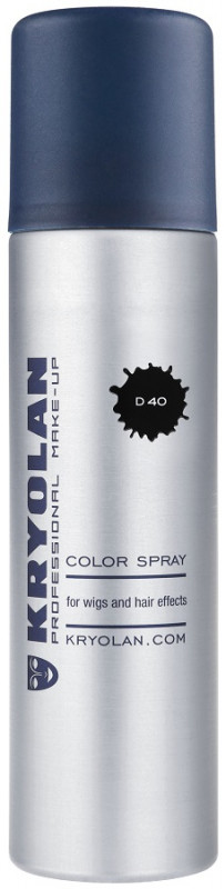 KRYOLAN COLOR SPRAY - Czarny lakier do włosów - 150ml - ART. 2250 KRYSLWA22