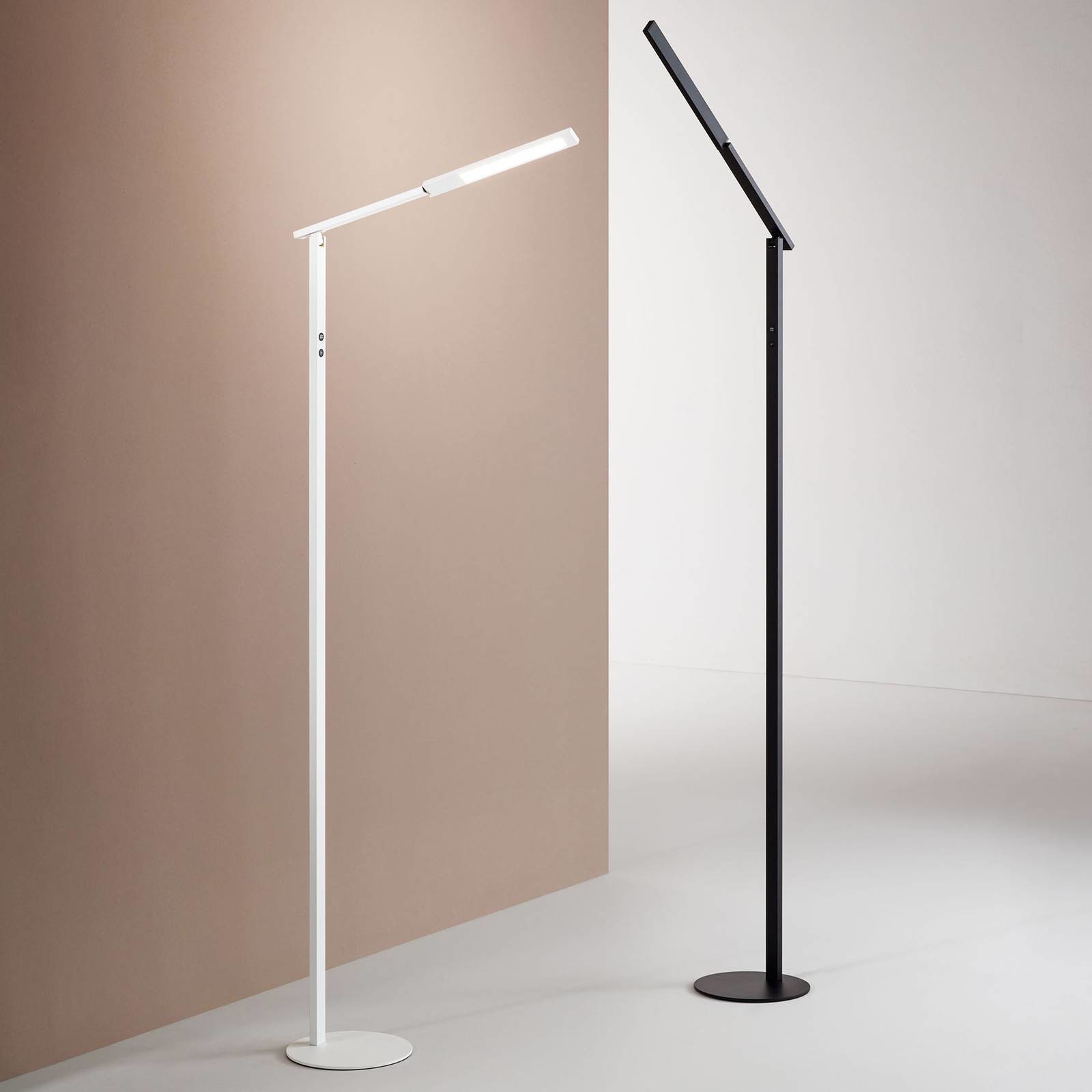 Fabas Luce Lampa stojąca LED Ideal, 1-punktowa, CCT, biała