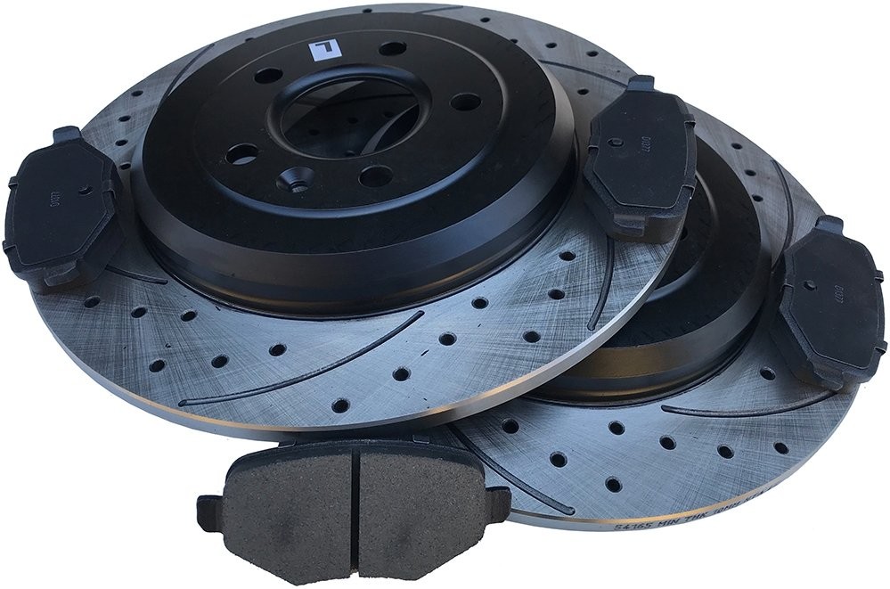 MIKODA Tylne klocki + WIERCONE tarcze hamulcowe Ford Edge 2011-2014 54165 BBD1377