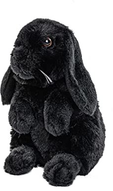 Tashuunka-Plüchtiere Uni-Toys - Baran królik czarny - 19 cm (wysokość) - zając, zwierzęta leśne - pluszowe zwierzątko pluszowe, maskotka 99-D60964A-gr