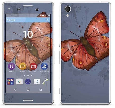 Sony Royal Sticker Royal tatuaż ścienny RS. 108291 samoprzylepny do M4 Aqua z motywem Red Butterfly RS.108291