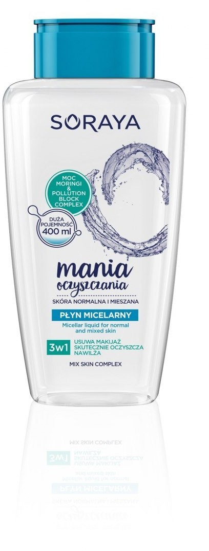 Soraya Mania Oczyszczania Płyn micelarny 3w1 - cera normalna i mieszana 400ml