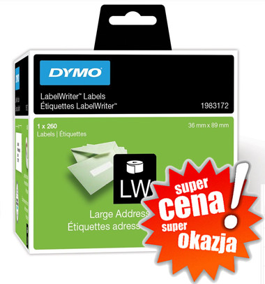 Dymo Etykieta adresowa 89 x 36mm - 260 etykiet - 1983172 1983172