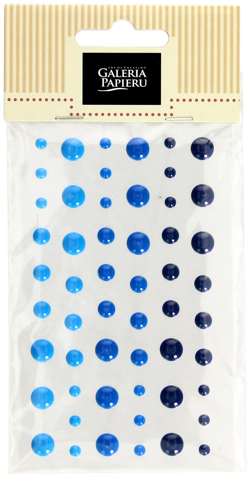 Galeria Papieru Emaliowane kropki samoprzylepne 4-7mm niebieskie (54)