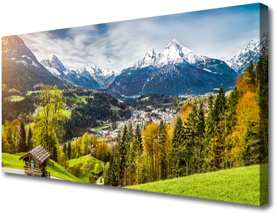 PL Tulup Obraz na Płótnie Alpy Krajobraz 100x50cm
