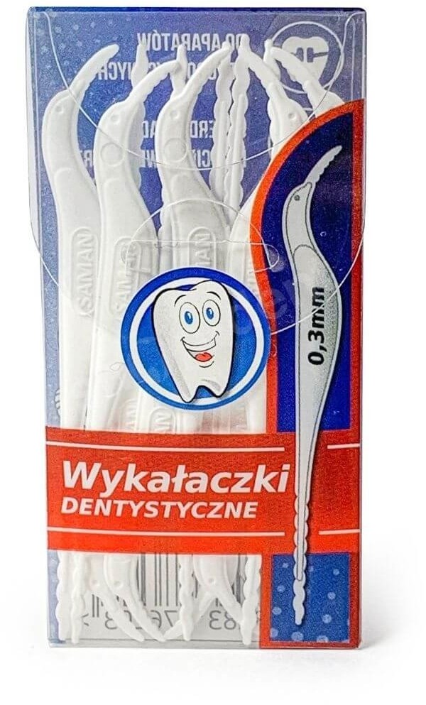 SAMAN SAMAN wykałaczki dentystyczno-ortodontyczne w kształcie ptaszka 10 sztuk