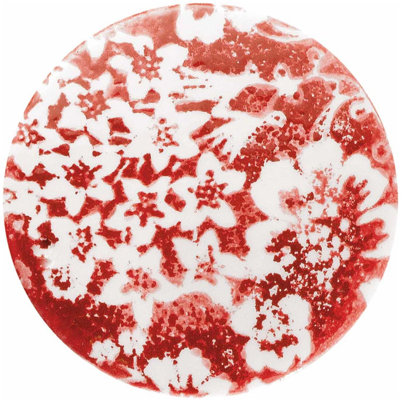 Ferroluce Lampa wisząca PI z w kwiaty, 5,5cm czerwona/biała