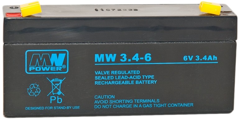 Akumulator żelowy 6,0V/3,4Ah MW