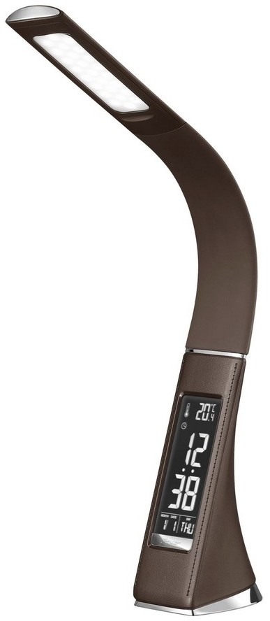Immax LED Ściemnialna lampa stołowa z wyświetlaczem LED/6,5W/5V brązowa
