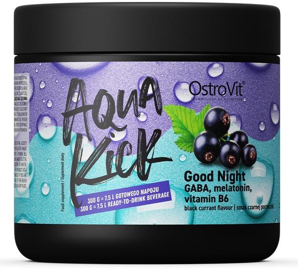 OstroVit Aqua Kick - Good Night - GABA, B6, melatonina 300g czarna porzeczka