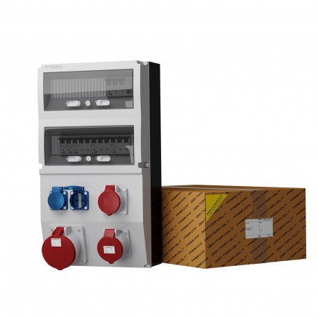 Doktorvolt Rozdzielnica budowlana eXT-S/FI 63A 32A 16A 2x230V 0854 DV-0854-F