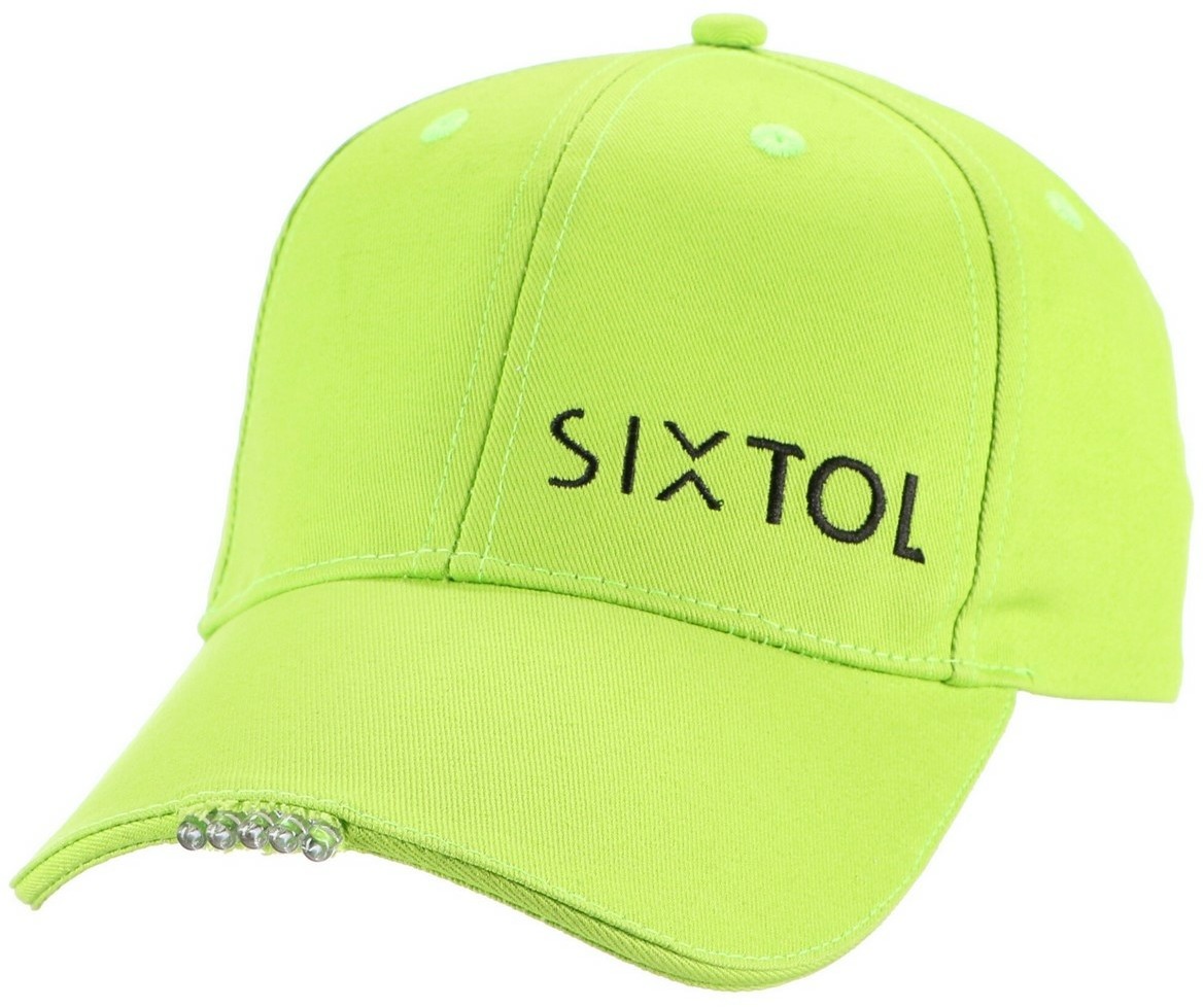 Sixtol Czapka z daszkiem z latarką LED B-CAP 25lm, USB, uni, fluorescencyjny  zielony