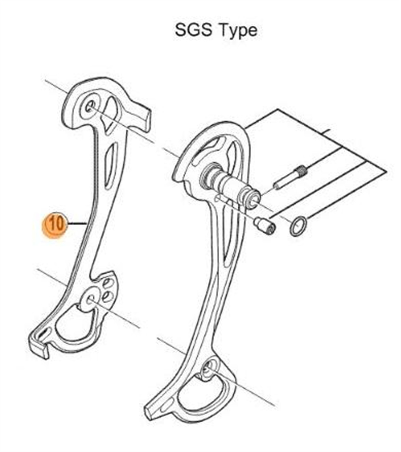 SHIMANO Wózek przerzutki Deore XT RD-M772 / Długość wózka: długi - SGS Y5W710000