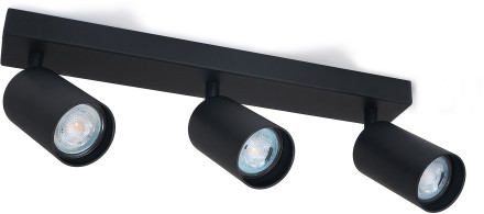 SUPERLED Oprawa halogenowa natynkowa ścienno - sufitowa LED Spoti x3 - Czarna OH-8118