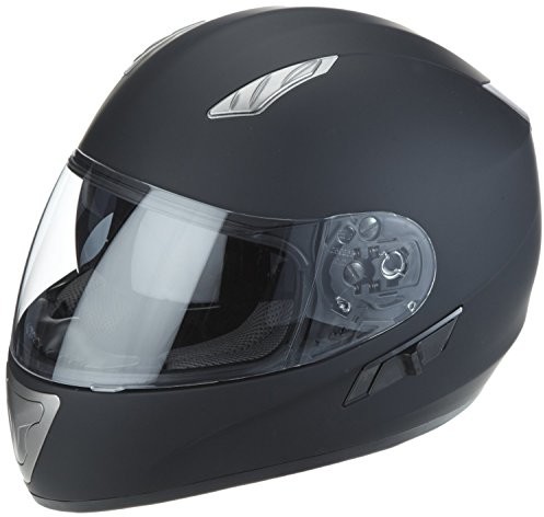protectWEAR Protectwear Kask motocyklowy czarny matowy z wbudowaną osłoną przeciwsłoneczną H520-ES rozmiar XL H520-ES-XL