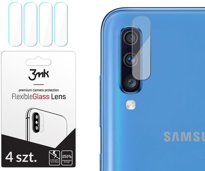 3MK 4x Szkło Flexible Glass na kamerę obiektyw do Samsung Galaxy A70 6993X10