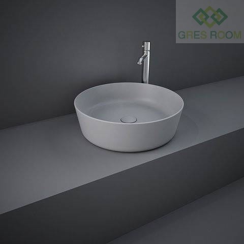 RAK Ceramics Ceramics FEELING UMYWALKA SLIM NABLATOWA OKRĄGŁA 42 CM SZARA MAT (503) FEECT4200503A