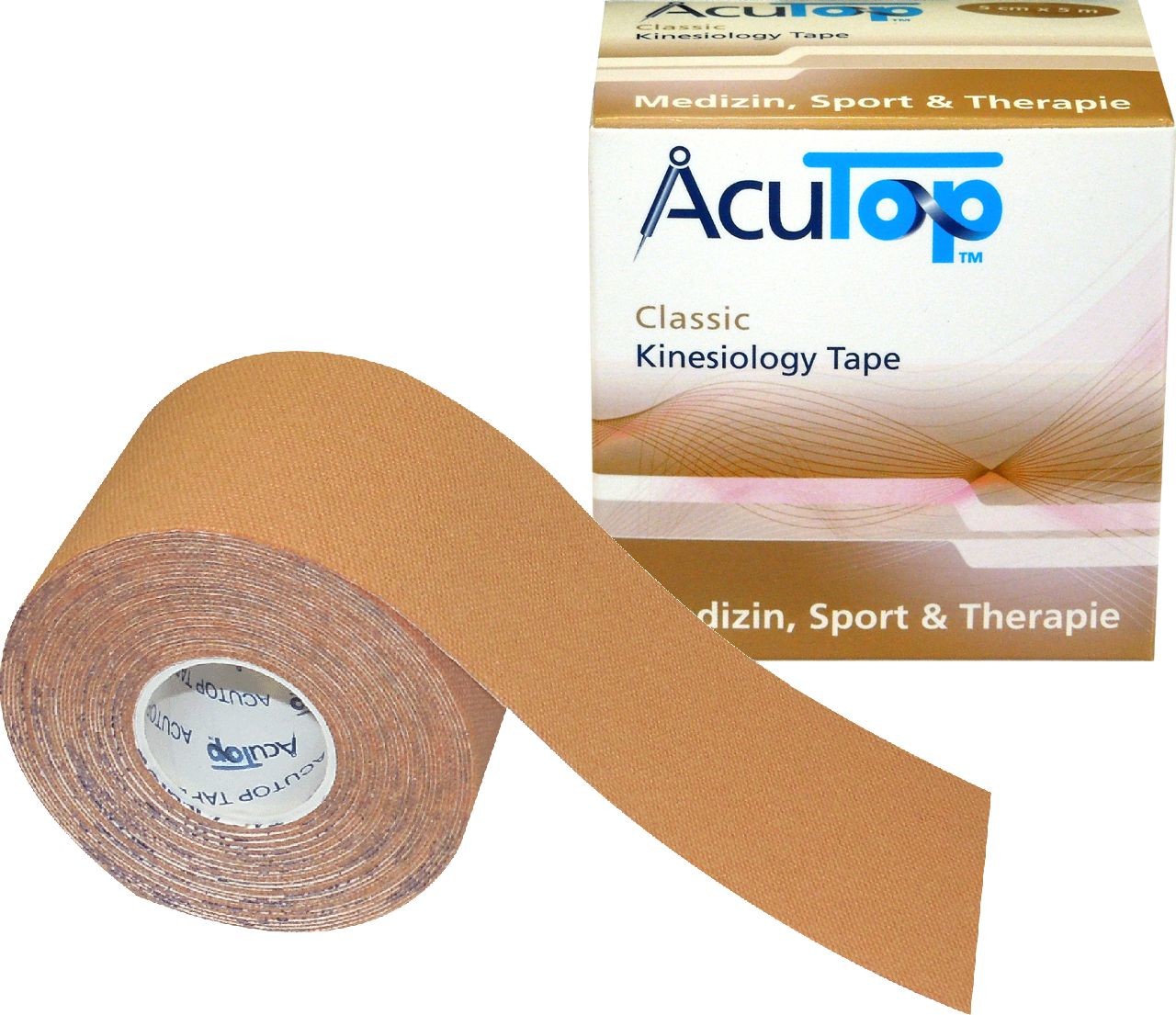 Tape Acutop Oryginal Kinesiology AcuTop Beige - NIEMIECKA JAKOŚĆ - niska cena (acutop cielisty) 4260394880992