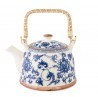 Clayre & Eef Porcelanowy Dzbanek z Rattanowym Uchem D CE6CETE0004