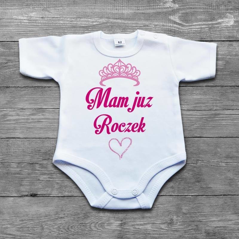 Poczpol Mam już roczek - body z koroną i serduszkiem PRZPOC-8-2495
